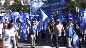 El Sindicato Empleados de Comercio de San Martin se Movilizó en el centro de San Miguel // [mira el video]
