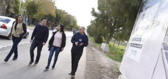 Leo Nardini recorrió la obra del Corredor Aeróbico Seguí Sur