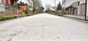 Nardini supervisó una nueva obra de pavimentación en Los Polvorines