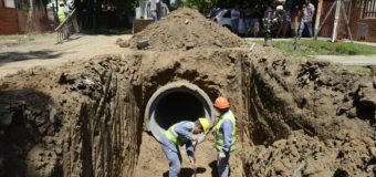 La obra hidráulica del barrio La Loma de Ing. Adolfo Sourdeaux ya está en un 60%