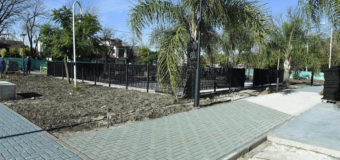 Avanzan de las obras en la plaza Belgrano del barrio Estudiantes en Grand Bourg