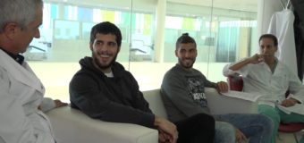 Emiliano y Emanuel Insúa eligieron  el Hospital de Trauma para realizarse unos chequeos
