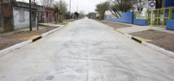 Nardini inauguró nuevos pavimentos en Villa de Mayo