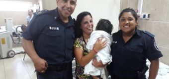 Pilar: Policías héroes lograron salvar una beba que se había ahogado en una pileta