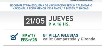 Campaña de vacunación en las escuelas de José C. Paz