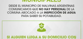El Municipio de Malvinas Argentinas alerta sobre falsos inspectores