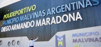 Leo Nardini supervisó las obras del polideportivo «Diego Armando Maradona»