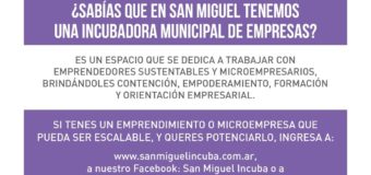 San Miguel: Comienza la inscripción para la Incubadora Municipal de Empresas