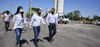 Leo Nardini visitó la nueva Planta Hormigonera de Malvinas