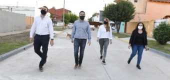 Leo Nardini inauguró la obra de la calle Luis Vernet en Grand Bourg