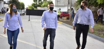 Inauguración del pavimento de las calles Payró y Olazábal en Los Polvorines