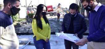 Leo Nardini visitó la obra de la calle Villa de Mayo