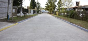 Nardini inauguró una nueva obra de pavimentación