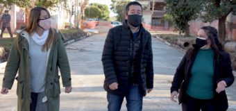 El intendente Leo Nardini, supervisó la pavimentación de las calles Paracas y Combate de San Lorenzo