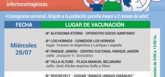 Campaña de vacunación del calendario nacional en José C. Paz