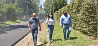 Noe Correa visitó la obra de la calle Polonia en Tortuguitas