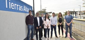 Noe Correa y Leo Nardini inauguraron la estación de Tierras Altas 