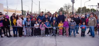 Se inauguró el primer tramo de pavimento de la calle Brasil, en la ciudad de Tortuguitas 
