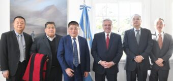 El presidente Alberto Fernandez, junto al intendente Ishii, recibieron a autoridades de la empresa china CITIC construcción