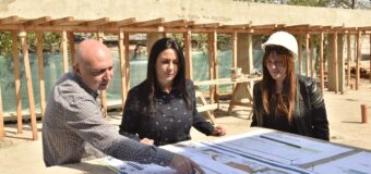 Noe Correa visitó la obra del CDI que se construye en Grand Bourg 