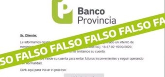 Alertan sobre operatorias a través del correo electrónico para apoderarse de cuentas de clientes del Banco Provincia