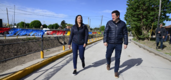 Nardini y Correa inauguraron obras de asfalto e hidráulicas en Malvinas Argentinas