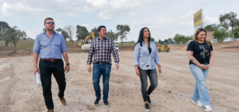 Nardini y Correa supervisaron la obra de saneamiento del Arroyo Las Tunas