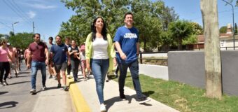 Noe Correa, Leo Nardini, y vecinos de Grand Bourg, inauguraron la 2º etapa del “Corredor Hooke”