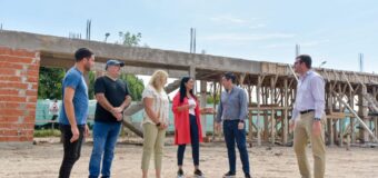 Correa y Nardini supervisaron la construcción del Polideportivo de Adolfo Sourdeaux