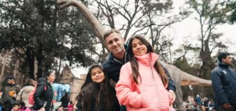 ACHAVAL ACOMPAÑÓ A LOS CHICOS EN EL INICIO DE LAS VACACIONES DE INVIERNO EN PARQUE PILAR JURÁSICO