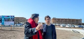 El intendente Ishii recorrió junto al gobernador las obras en ejecución del distrito