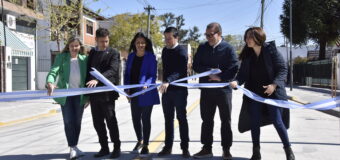 Axel Kicillof, Leo Nardini y Noe Correa, inauguraron la repavimentación de la Av. Eva Perón, en la ciudad de Villa de Mayo