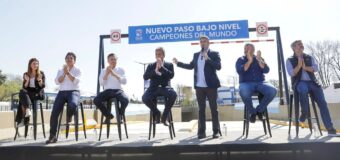 Achával inauguró el primer paso bajo nivel de Pilar con Massa