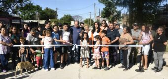 Leo Nardini y Noe Correa inauguraron un nuevo pavimento en la localidad de Tierras Altas