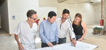 Leo Nardini supervisó los avances del Nuevo Hospital Universitario de Malvinas Argentinas