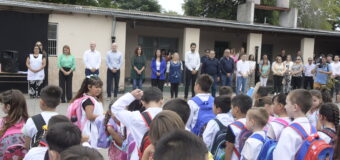 Malvinas Argentinas: Noe Correa y María Luján Salgado estuvieron en el acto de inicio del ciclo lectivo 2024
