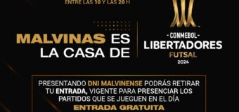 La “CONMEBOL Libertadores Futsal Masculina 2024”, se disputará en Malvinas Argentinas