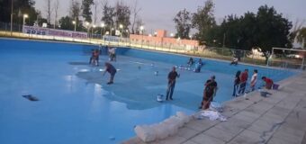 Preparativos en las piletas para la Colonia de Verano 2025 en José C. Paz