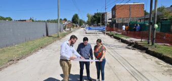 Leo Nardini supervisó una importante obra de pavimentación e hidráulica en Los Polvorines