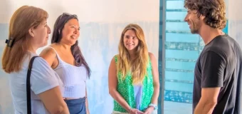 Juan Andreotti recorrió el avance de las obras de las escuelas que se renuevan este verano