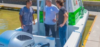 Juan Andreotti presentó una Lancha Ambulancia para reforzar los Hospitales de Islas de San Fernando