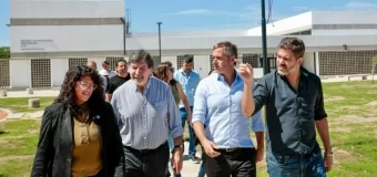 Achával recorrió el avance de la obra del Polo Educativo de Villa Luján