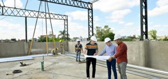 Leo Nardini supervisó el avance de importantes obras educativas en Malvinas Argentinas