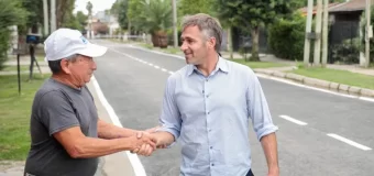Achával recorrió las nuevas obras de asfaltos de Manuel Alberti
