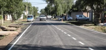 Achával recorrió las nuevas obras de asfalto de Lagomarsino