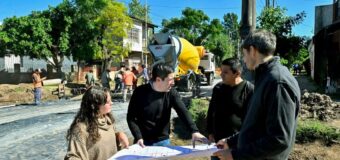Nardini supervisó el progreso de las obras del barrio Santa Mónica de Grand Bourg
