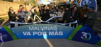 Nardini inauguró junto a los vecinos la pavimentación de la calle Galileo Galilei