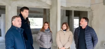 Pilar: Federico Achával recorrió el avance de obra de una escuela secundaria