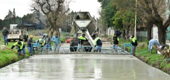 Avanzan las pavimentaciones en el barrio Rodríguez de Grand Bourg