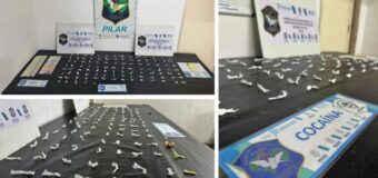 Dos personas detenidas y más de 100 dosis de cocaína secuestradas en un operativo en Pilar
